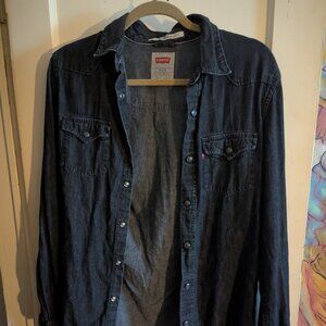 Levi's Dark Grey Denim Button Up Modern fit